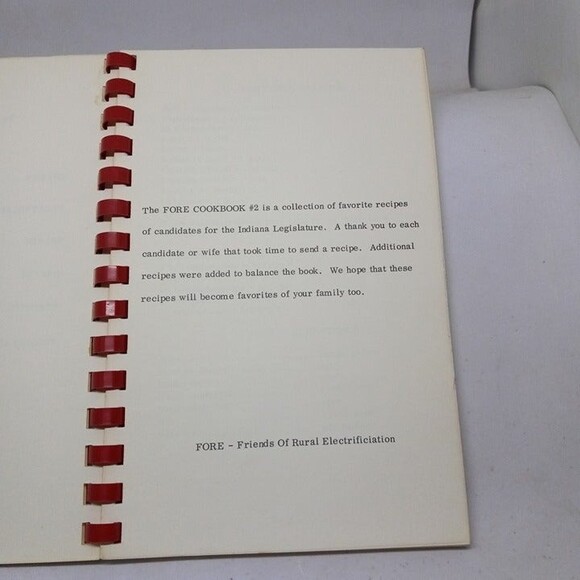FORE #2 Cookbook-Friends Of Rural Electrification-Indiana Legislature-1972 - Picture 8 of 9